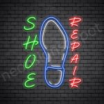 Shoe Repair Vertical Neon Sign - Transparent