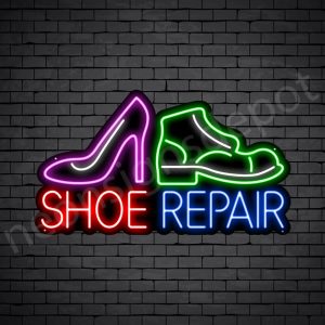 Shoes Repair Neon Sign - Black