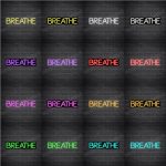 Breathe V5 Neon sign