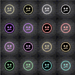 Confused Emoji Neon Sign