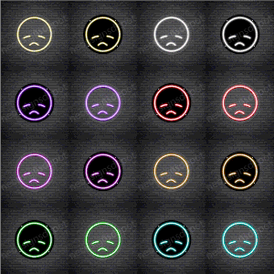 Disapointed Emoji Neon Sign
