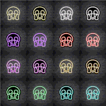 Scream Emoji Neon Sign