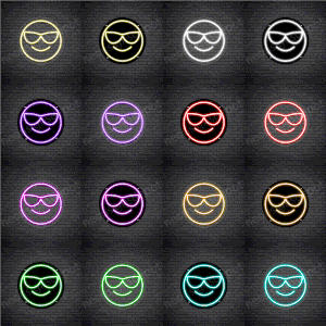 Sunglasses Emoji Neon Sign