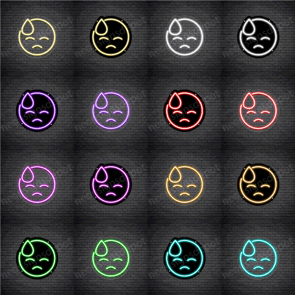Sweat Emoji Neon Sign
