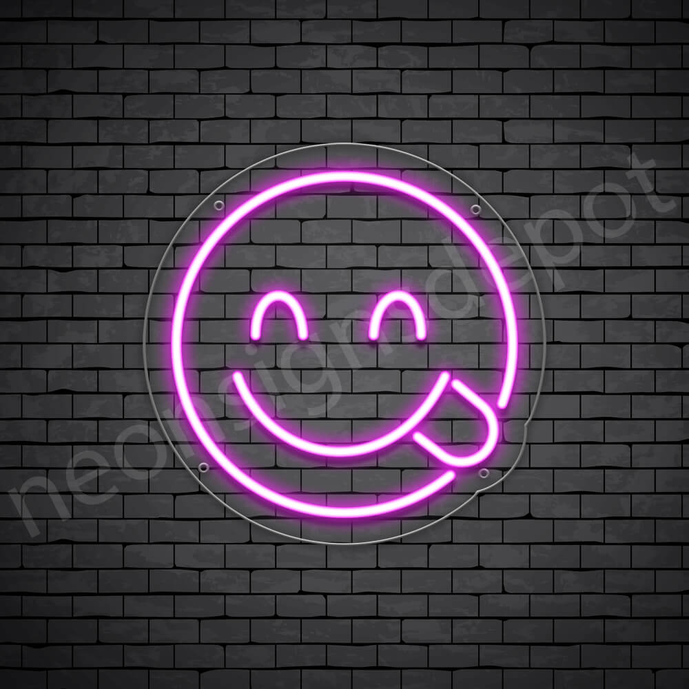 Yum Emoji Neon Sign - Neon Signs Depot