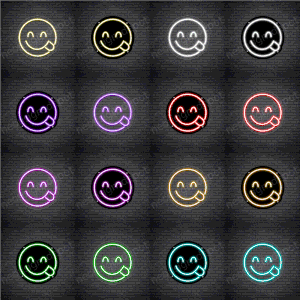 Yum Emoji Neon Sign