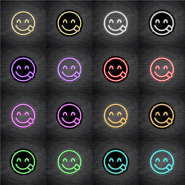 Yum Emoji Neon Sign
