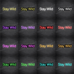 Stay Wild V1 Neon Sign