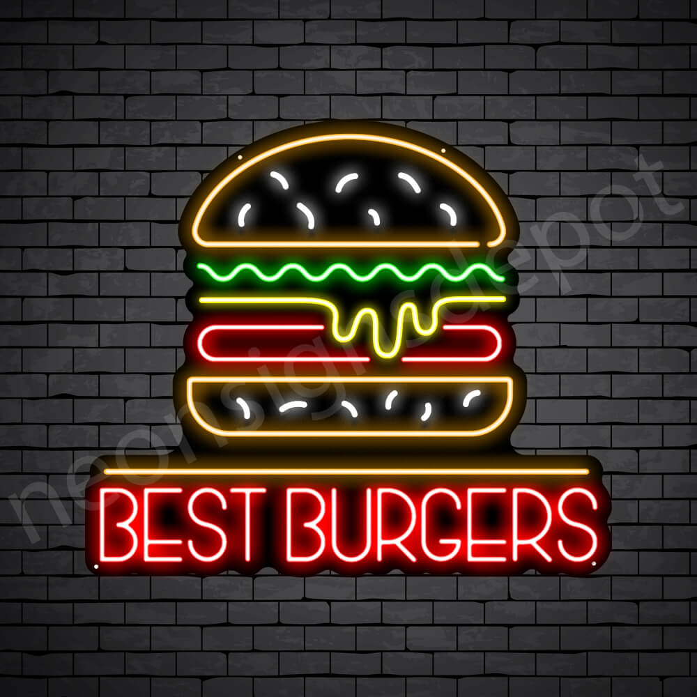 New Best Burgers In Town Beer Bar Neon Light Sign 24"x20" 