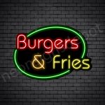 Burger & Fries Neon Sign