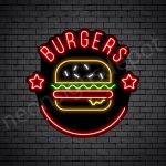 Burger Stars Neon Sign