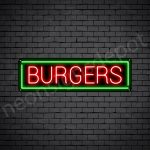 Burgers V6 Neon Sign