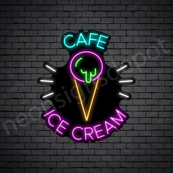 Cafe Ice cream Neon Sign