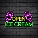 Open Ice cream Neon Sign