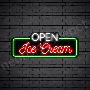 Open Ice cream V1 Neon Sign