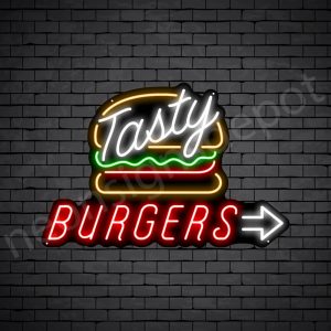 Tasty Burgers Neon Sign