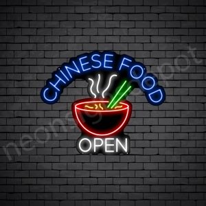 Chinese Food Open V2 Neon Sign