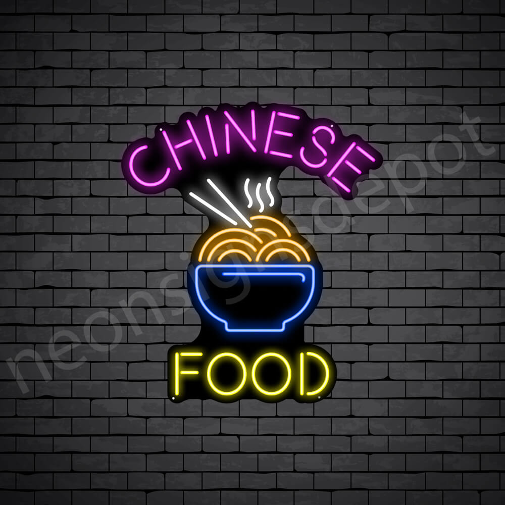 Chinese Food V8 Neon Sign