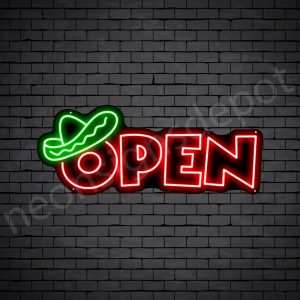 Mexican Food Open V4 Neon Sign
