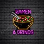 Ramen & Drinks Neon Sign
