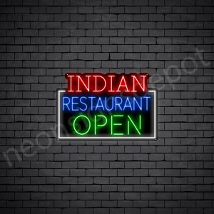 Indian Restaurant Open Neon Sign