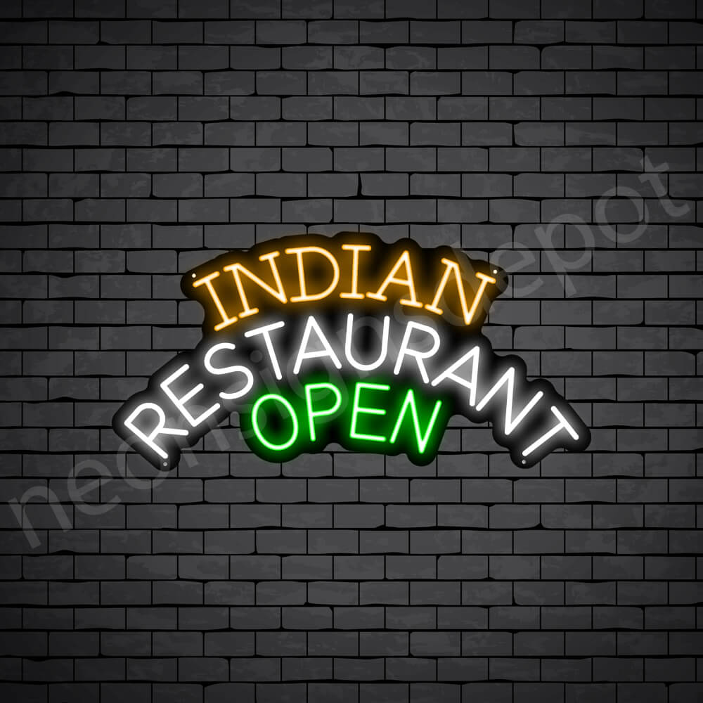 Indian Restaurant Open V2 Neon Sign