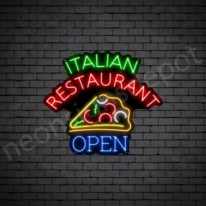 Italian Restaurant Open Neon Sign