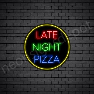 Late Night Pizza Neon Sign