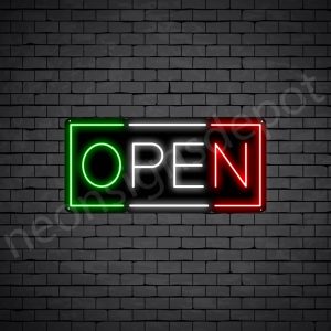 Open Italian Restaurant Neon Sign