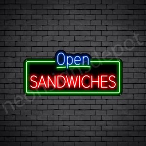 Open Sandwiches Neon Sign