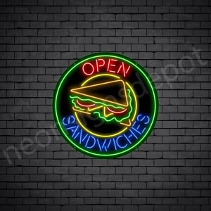Open Sandwiches V4 Neon Sign