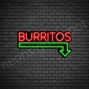 Burritos V10 Neon Sign