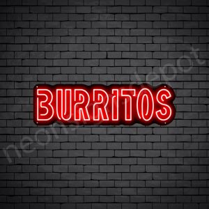 Burritos V12 Neon Sign