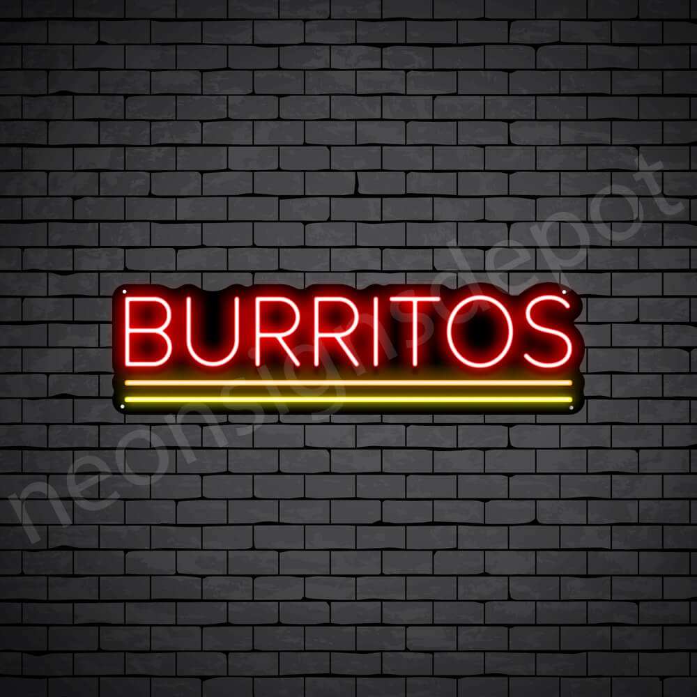 Burritos V2 Neon Sign