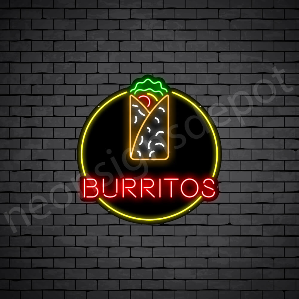 Burritos V6 Neon Sign