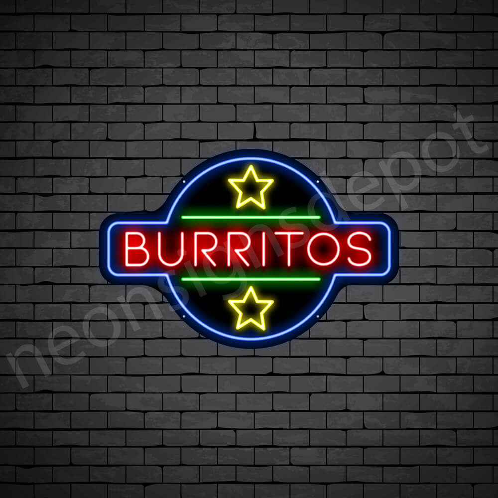 Burritos V8 Neon Sign