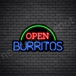 Open Burritos V2 Neon Sign