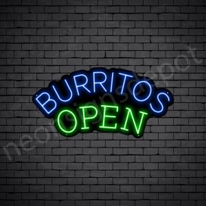 Open Burritos V4 Neon Sign