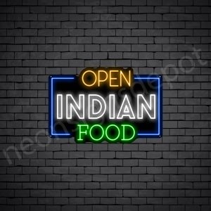 Open Indian Food Neon Sign