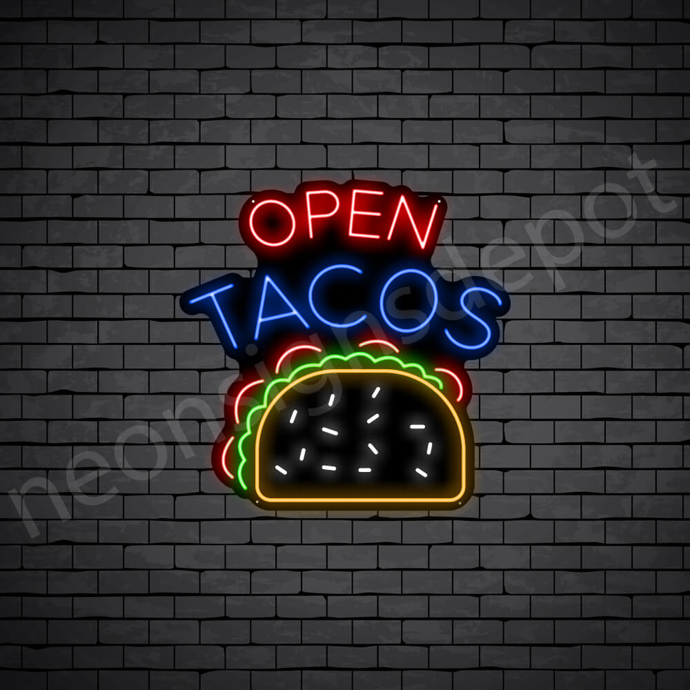 Open Tacos V2 Neon Sign