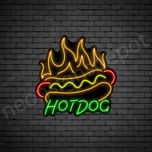 Hotdog V12 Neon Sign
