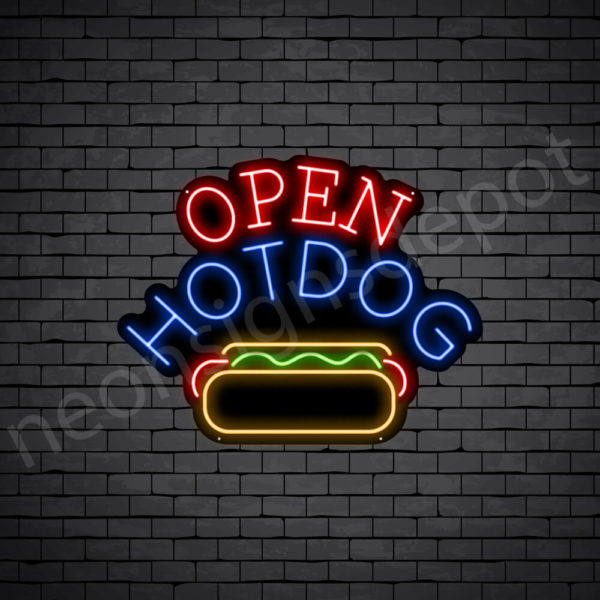 Open Hotdog V4 Neon Sign