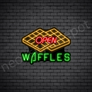 Open Waffles V2 Neon Sign
