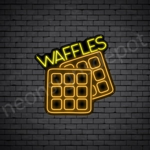 Waffles V6 Neon Sign