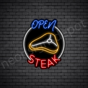 Open Steak Neon Sign