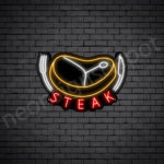 Steak V6 Neon Sign