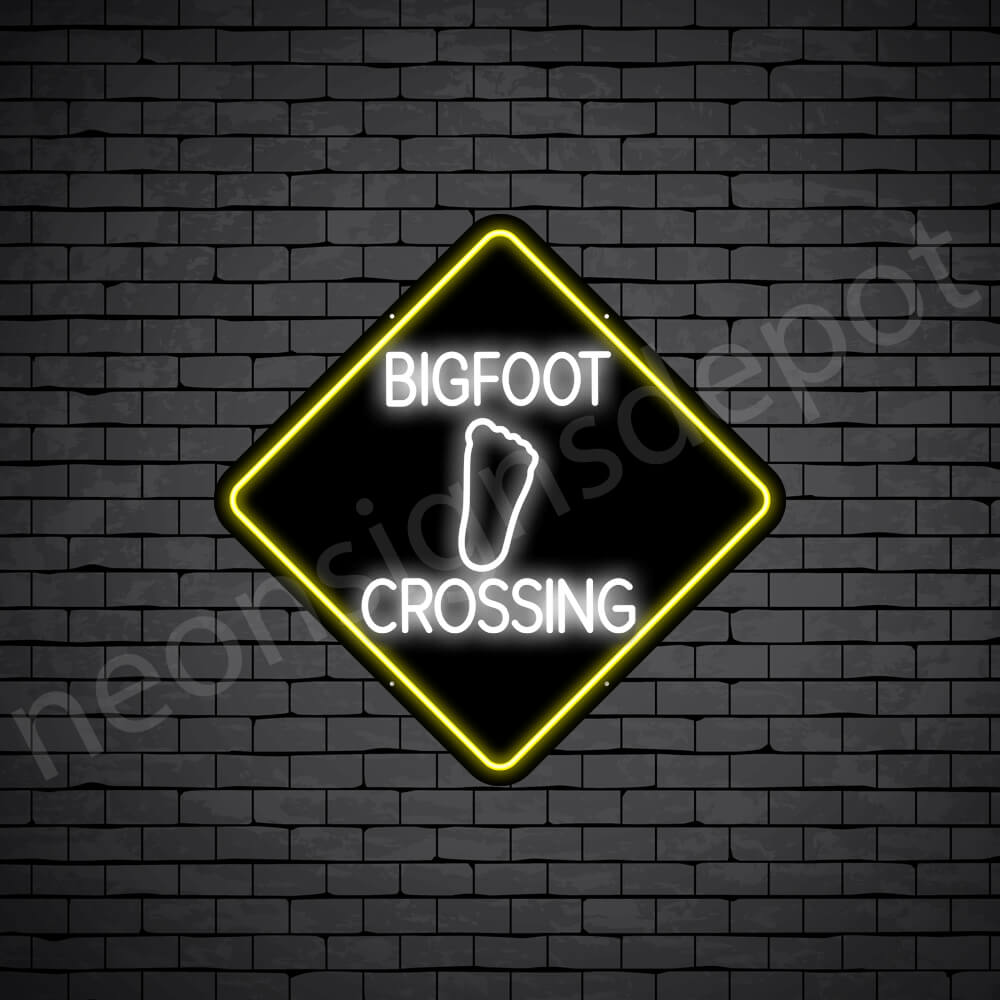 Bigfoot Crossing Neon Sign