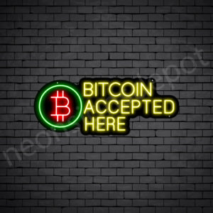 Bitcoin Accepted Here Neon Sign