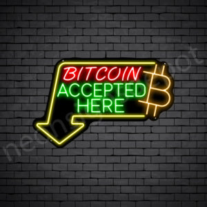 Bitcoin Accepted Here V3 Neon Sign