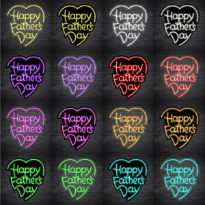Happy Fathers Day V7 Neon Sign